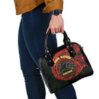 Personalized Penrith Panthers Shoulder Handbag Polynesian Tribal Chest and Sleeve Tattoo