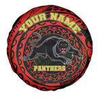 Personalized Penrith Panthers Spare Tire Cover Polynesian Tribal Chest and Sleeve Tattoo