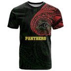Personalized Penrith Panthers T Shirt Polynesian Tribal Chest and Sleeve Tattoo