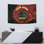 Personalized Penrith Panthers Tapestry Polynesian Tribal Chest and Sleeve Tattoo