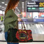 Personalized Penrith Panthers Travel Bag Polynesian Tribal Chest and Sleeve Tattoo