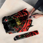 Personalized Penrith Panthers Umbrella Polynesian Tribal Chest and Sleeve Tattoo