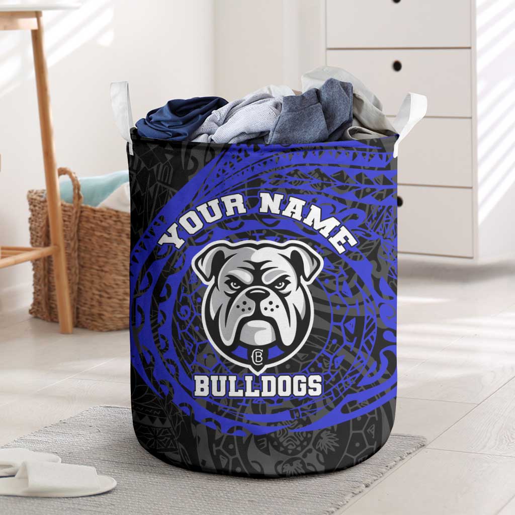 Personalized Canterbury-Bankstown Bulldogs Laundry Basket Polynesian Tribal Chest and Sleeve Tattoo