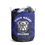 Personalized Canterbury-Bankstown Bulldogs Laundry Basket Polynesian Tribal Chest and Sleeve Tattoo