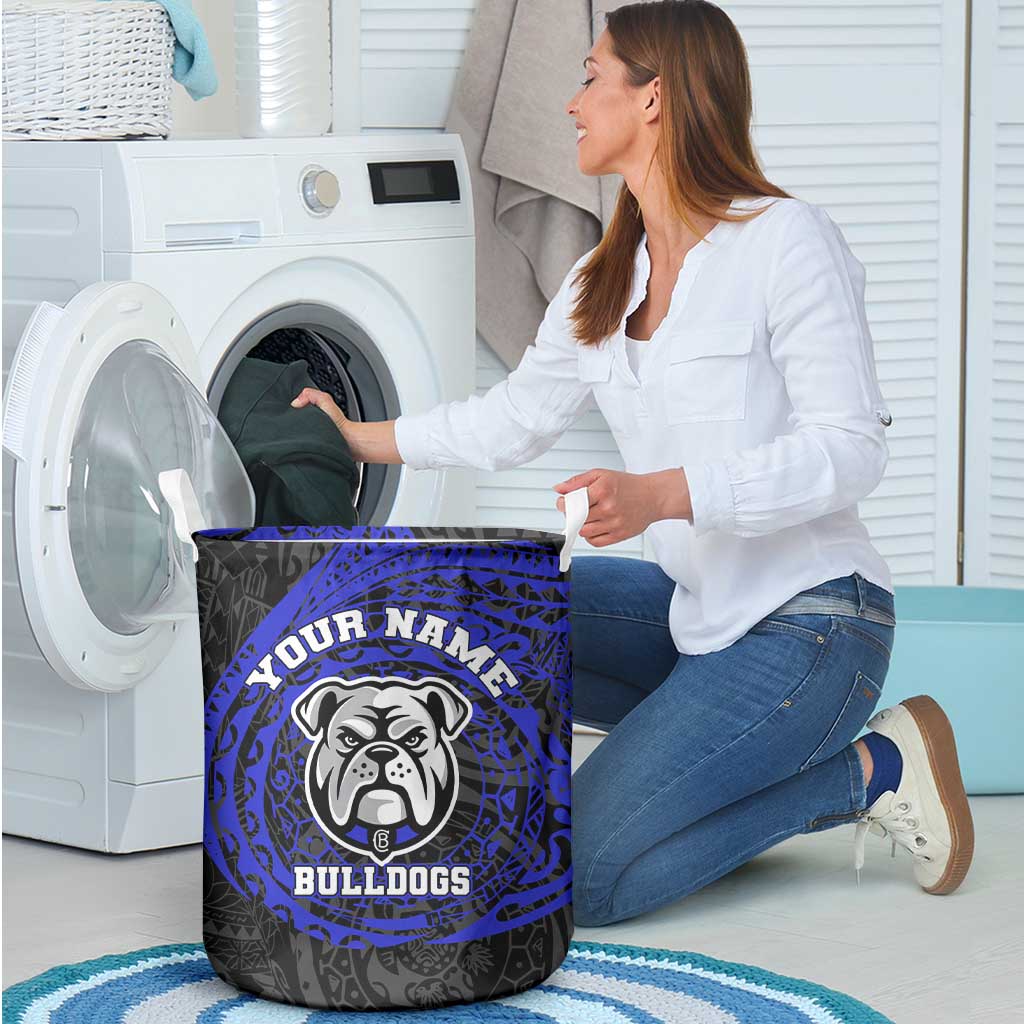 Personalized Canterbury-Bankstown Bulldogs Laundry Basket Polynesian Tribal Chest and Sleeve Tattoo