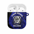 Personalized Canterbury-Bankstown Bulldogs AirPods Case Polynesian Tribal Chest and Sleeve Tattoo