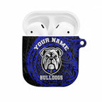 Personalized Canterbury-Bankstown Bulldogs AirPods Case Polynesian Tribal Chest and Sleeve Tattoo