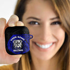 Personalized Canterbury-Bankstown Bulldogs AirPods Case Polynesian Tribal Chest and Sleeve Tattoo