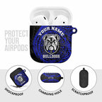 Personalized Canterbury-Bankstown Bulldogs AirPods Case Polynesian Tribal Chest and Sleeve Tattoo