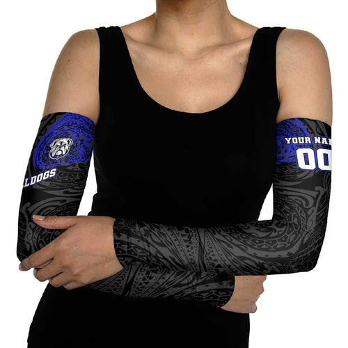 Personalized Canterbury-Bankstown Bulldogs Arm Sleeves Polynesian Tribal Chest and Sleeve Tattoo