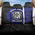 Personalized Canterbury-Bankstown Bulldogs Back Car Seat Cover Polynesian Tribal Chest and Sleeve Tattoo