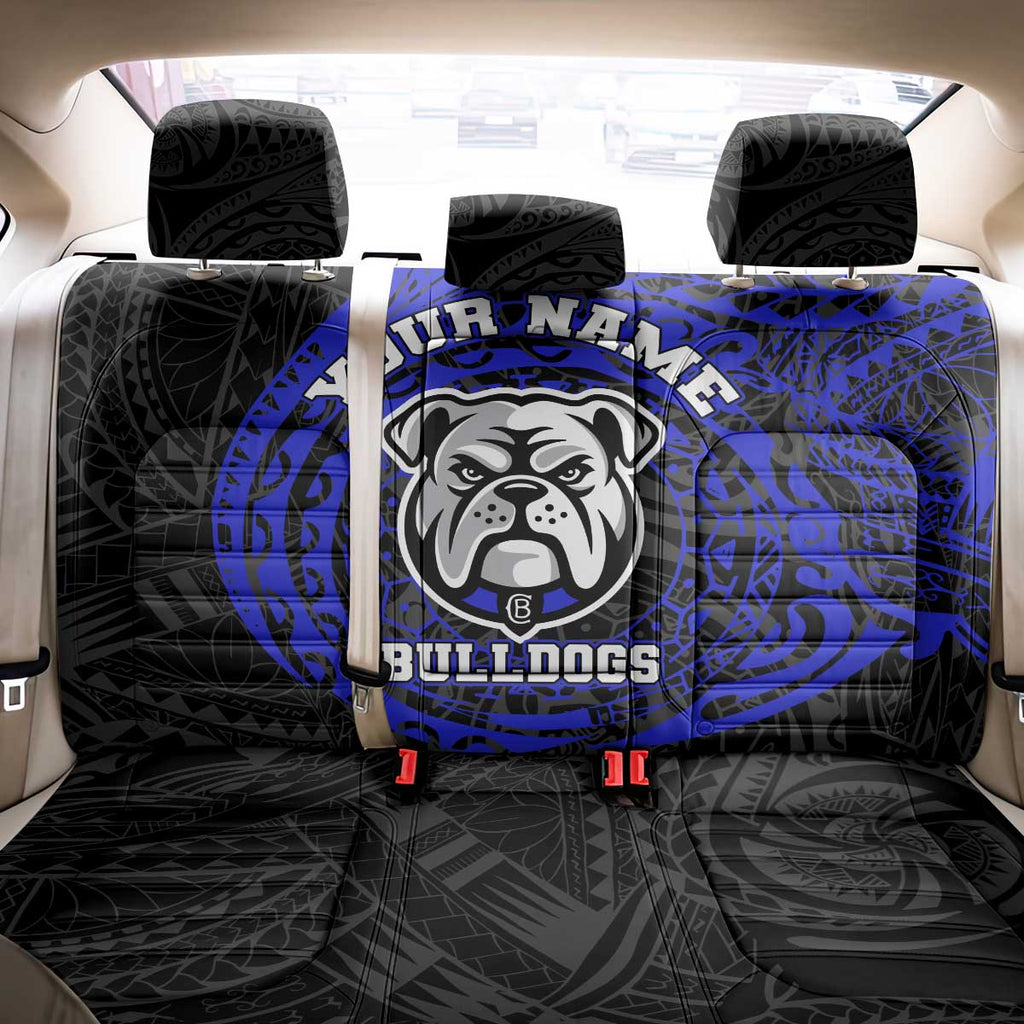 Personalized Canterbury-Bankstown Bulldogs Back Car Seat Cover Polynesian Tribal Chest and Sleeve Tattoo