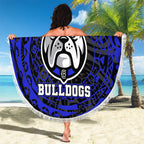 Personalized Canterbury-Bankstown Bulldogs Beach Blanket Polynesian Tribal Chest and Sleeve Tattoo