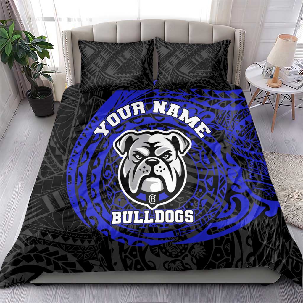 Personalized Canterbury-Bankstown Bulldogs Bedding Set Polynesian Tribal Chest and Sleeve Tattoo