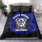 Personalized Canterbury-Bankstown Bulldogs Bedding Set Polynesian Tribal Chest and Sleeve Tattoo