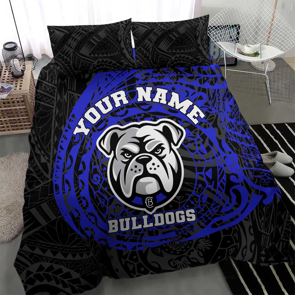 Personalized Canterbury-Bankstown Bulldogs Bedding Set Polynesian Tribal Chest and Sleeve Tattoo