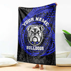 Personalized Canterbury-Bankstown Bulldogs Blanket Polynesian Tribal Chest and Sleeve Tattoo