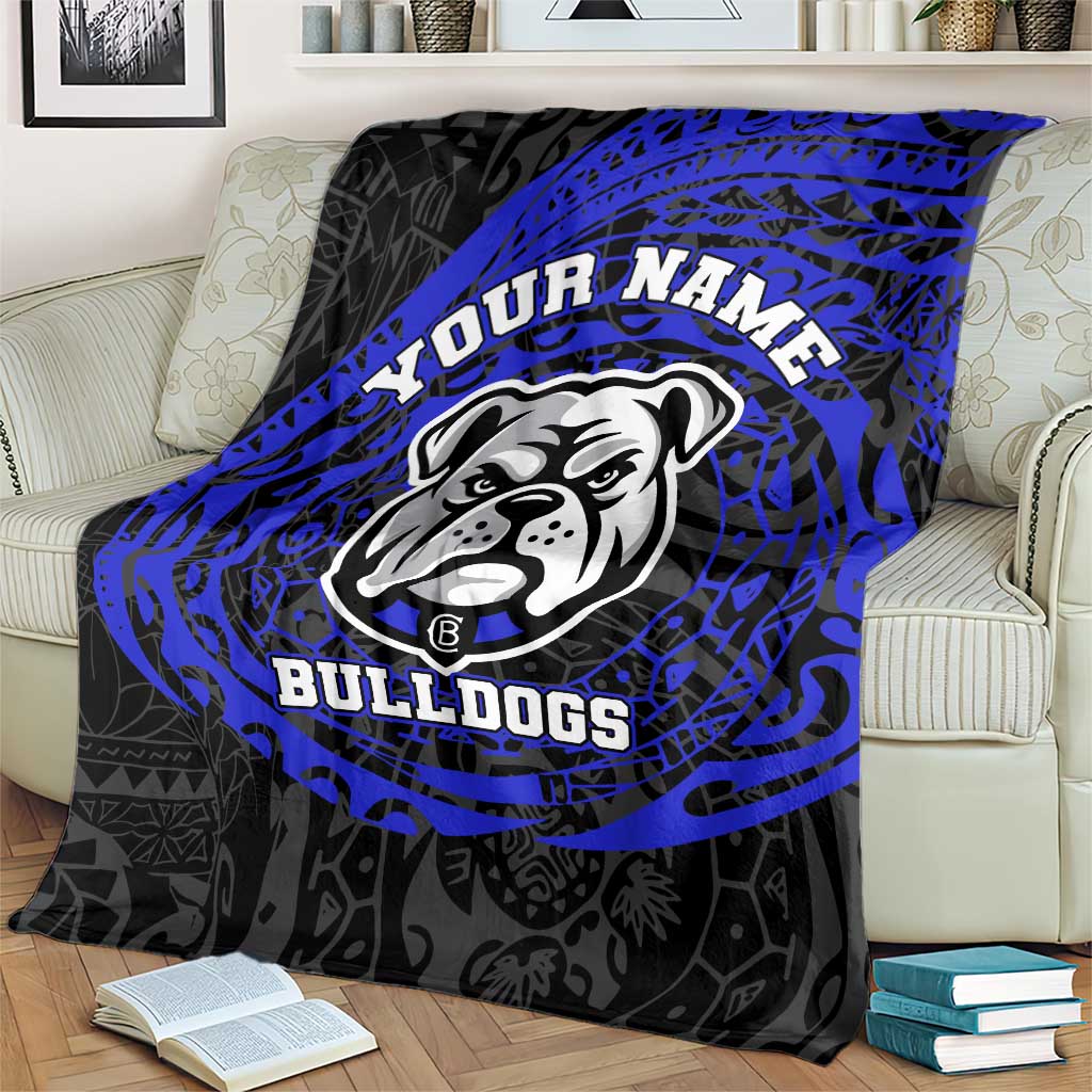 Personalized Canterbury-Bankstown Bulldogs Blanket Polynesian Tribal Chest and Sleeve Tattoo