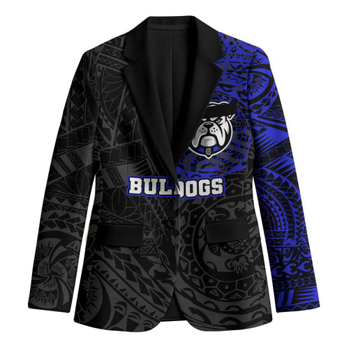 Personalized Canterbury-Bankstown Bulldogs Blazer Polynesian Tribal Chest and Sleeve Tattoo