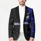 Personalized Canterbury-Bankstown Bulldogs Blazer Polynesian Tribal Chest and Sleeve Tattoo