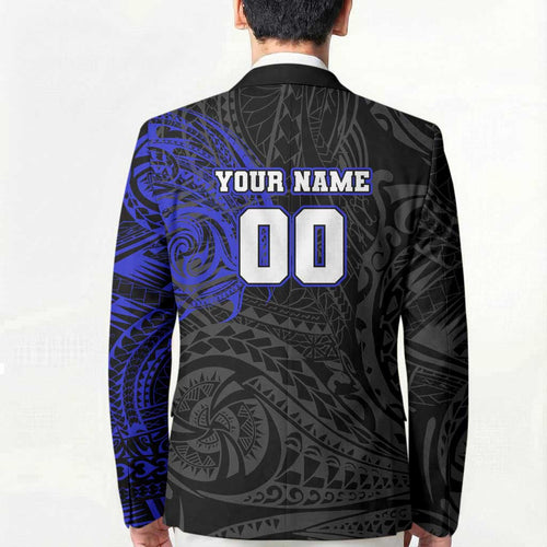Personalized Canterbury-Bankstown Bulldogs Blazer Polynesian Tribal Chest and Sleeve Tattoo