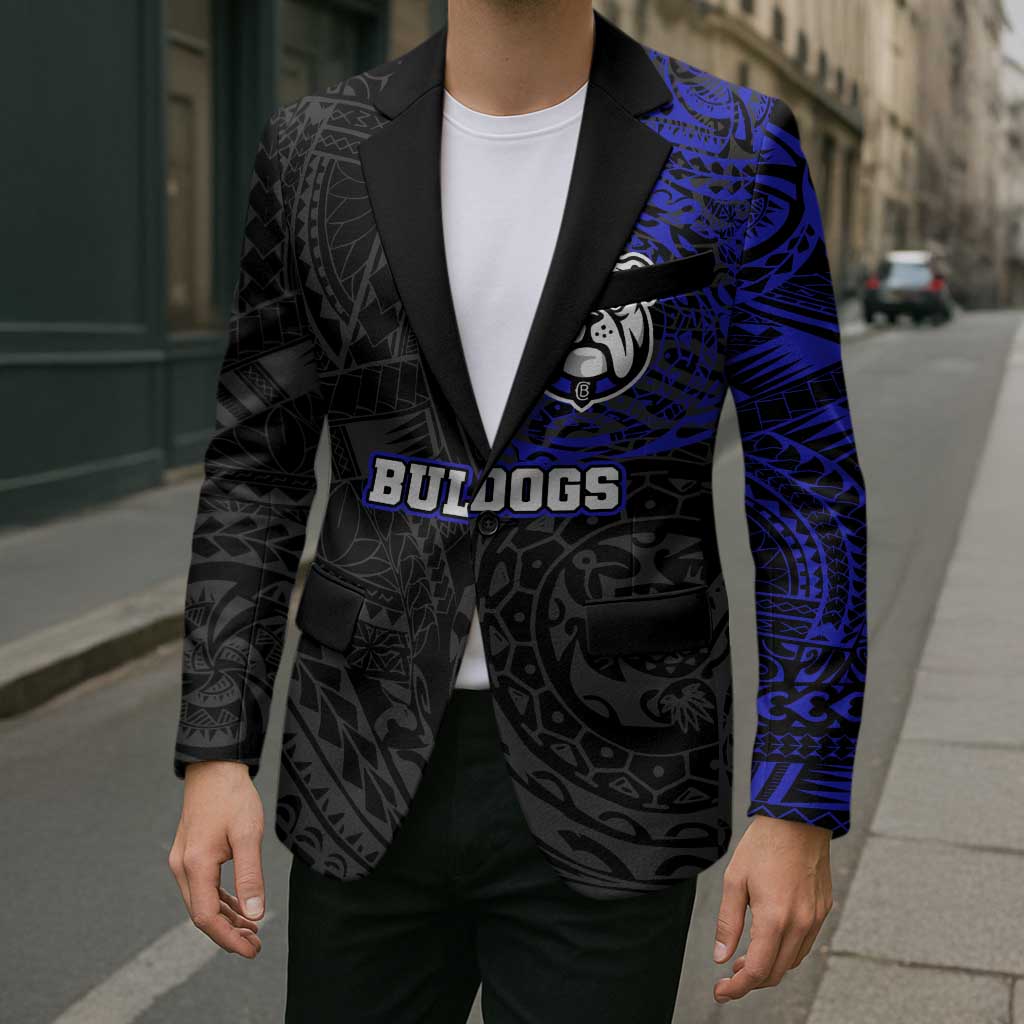 Personalized Canterbury-Bankstown Bulldogs Blazer Polynesian Tribal Chest and Sleeve Tattoo