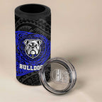 Personalized Canterbury-Bankstown Bulldogs 4 in 1 Can Cooler Tumbler Polynesian Tribal Chest and Sleeve Tattoo