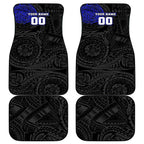 Personalized Canterbury-Bankstown Bulldogs Car Mats Polynesian Tribal Chest and Sleeve Tattoo