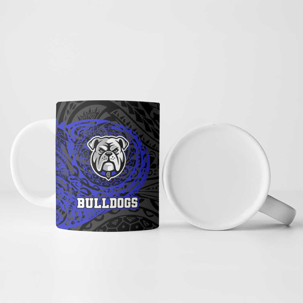 Personalized Canterbury-Bankstown Bulldogs Ceramic Mug Polynesian Tribal Chest and Sleeve Tattoo
