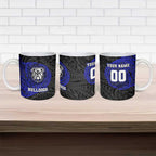 Personalized Canterbury-Bankstown Bulldogs Ceramic Mug Polynesian Tribal Chest and Sleeve Tattoo