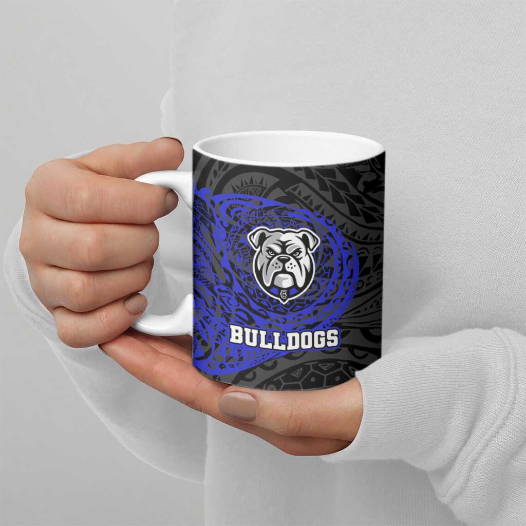 Personalized Canterbury-Bankstown Bulldogs Ceramic Mug Polynesian Tribal Chest and Sleeve Tattoo