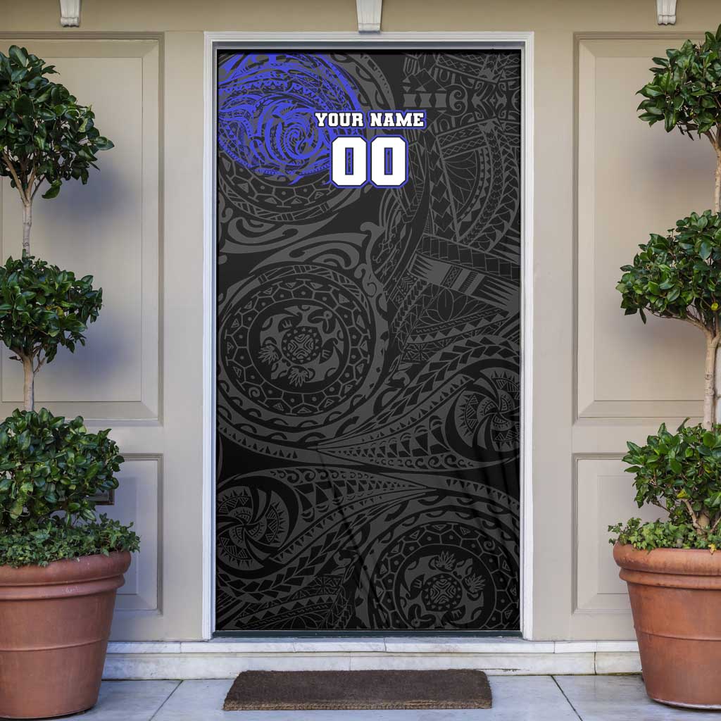 Personalized Canterbury-Bankstown Bulldogs Door Cover Polynesian Tribal Chest and Sleeve Tattoo