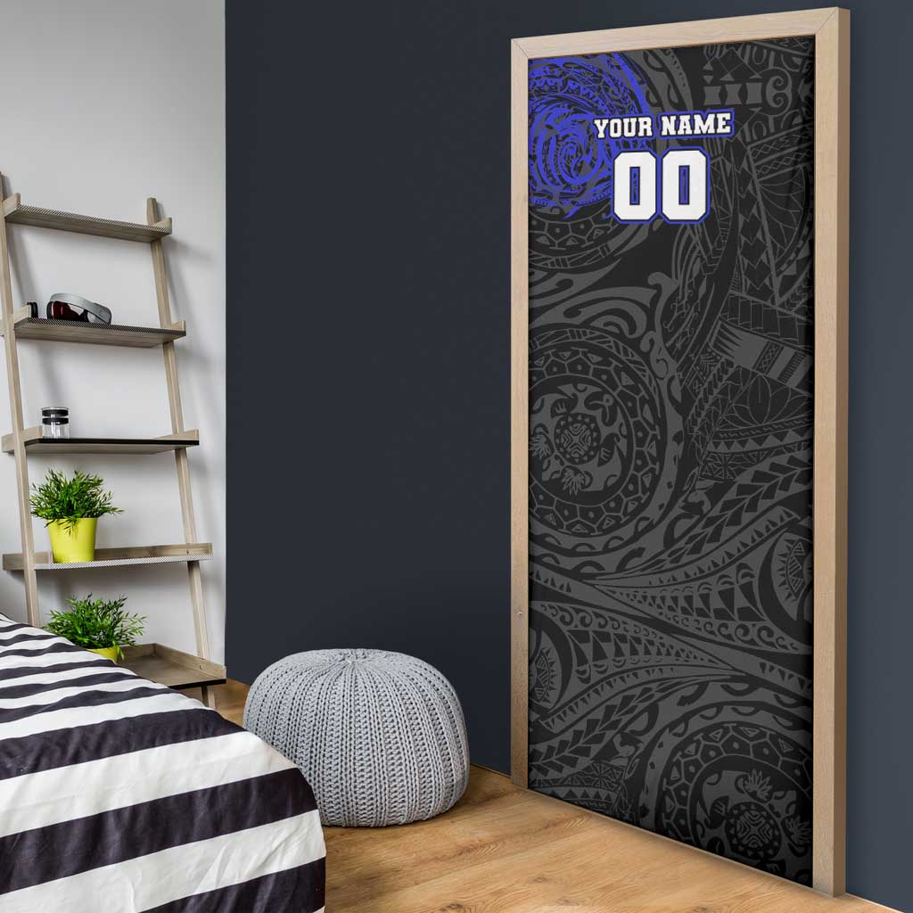 Personalized Canterbury-Bankstown Bulldogs Door Cover Polynesian Tribal Chest and Sleeve Tattoo