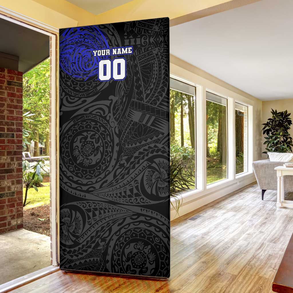 Personalized Canterbury-Bankstown Bulldogs Door Cover Polynesian Tribal Chest and Sleeve Tattoo