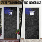 Personalized Canterbury-Bankstown Bulldogs Door Cover Polynesian Tribal Chest and Sleeve Tattoo