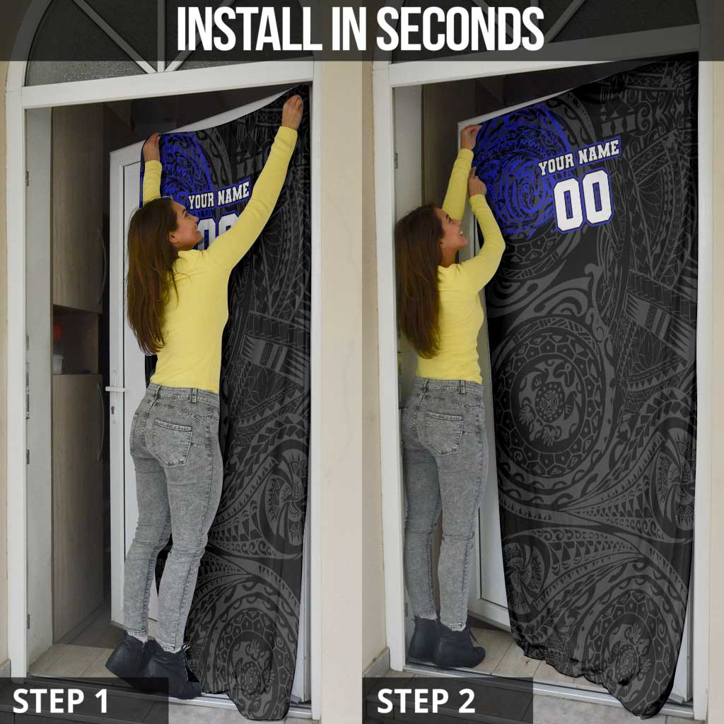 Personalized Canterbury-Bankstown Bulldogs Door Cover Polynesian Tribal Chest and Sleeve Tattoo
