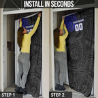 Personalized Canterbury-Bankstown Bulldogs Door Cover Polynesian Tribal Chest and Sleeve Tattoo