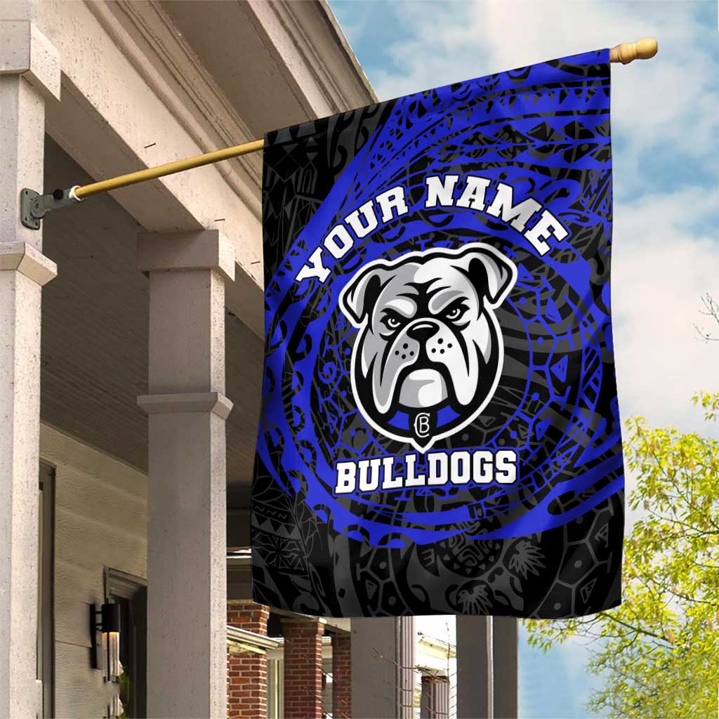 Personalized Canterbury-Bankstown Bulldogs Garden Flag Polynesian Tribal Chest and Sleeve Tattoo