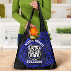 Personalized Canterbury-Bankstown Bulldogs Grocery Bag Polynesian Tribal Chest and Sleeve Tattoo