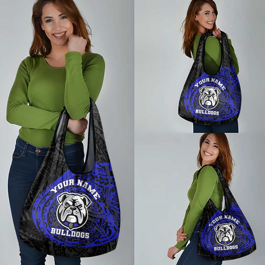 Personalized Canterbury-Bankstown Bulldogs Grocery Bag Polynesian Tribal Chest and Sleeve Tattoo