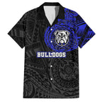 Personalized Canterbury-Bankstown Bulldogs Hawaiian Shirt Polynesian Tribal Chest and Sleeve Tattoo