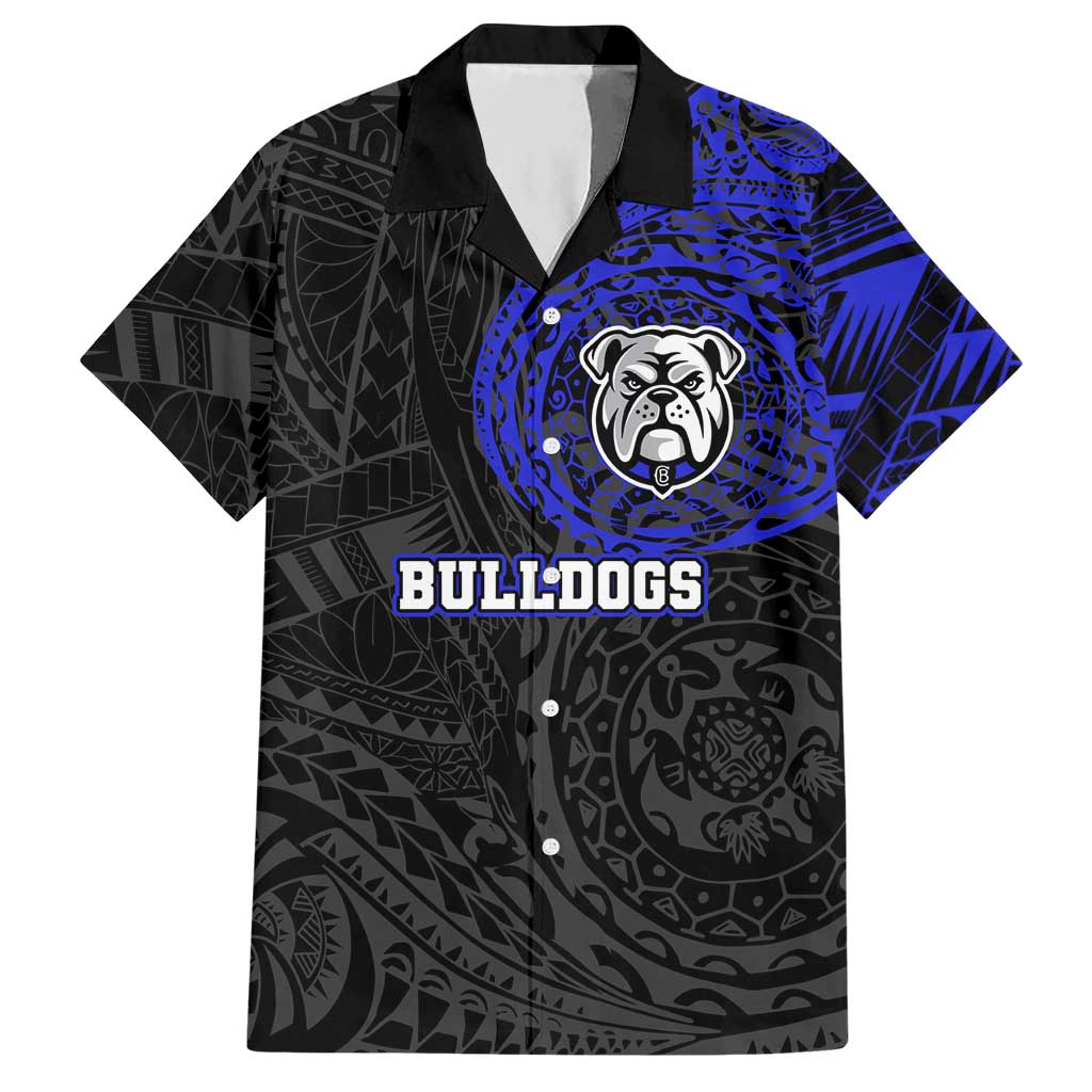 Personalized Canterbury-Bankstown Bulldogs Hawaiian Shirt Polynesian Tribal Chest and Sleeve Tattoo