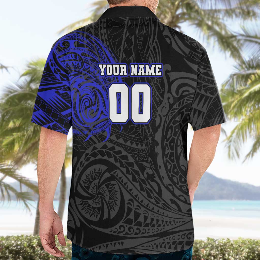Personalized Canterbury-Bankstown Bulldogs Hawaiian Shirt Polynesian Tribal Chest and Sleeve Tattoo