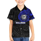 Personalized Canterbury-Bankstown Bulldogs Hawaiian Shirt Polynesian Tribal Chest and Sleeve Tattoo