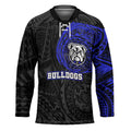 Personalized Canterbury-Bankstown Bulldogs Hockey Jersey Polynesian Tribal Chest and Sleeve Tattoo