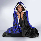 Personalized Canterbury-Bankstown Bulldogs Hooded Blanket Polynesian Tribal Chest and Sleeve Tattoo