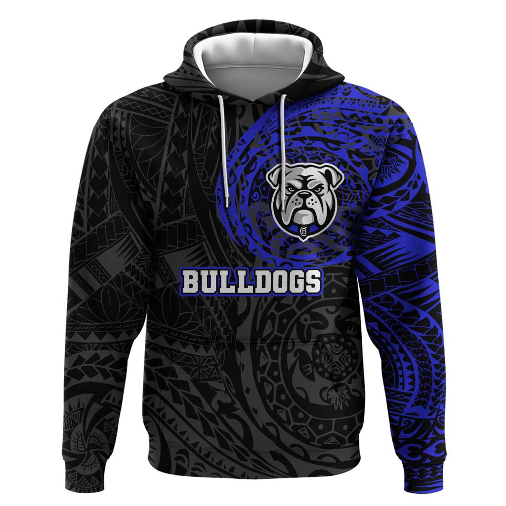 Personalized Canterbury-Bankstown Bulldogs Hoodie Polynesian Tribal Chest and Sleeve Tattoo