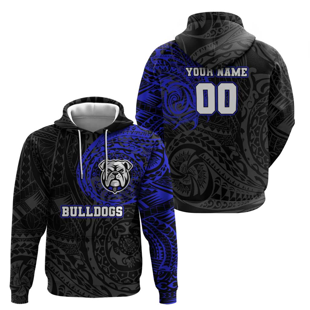 Personalized Canterbury-Bankstown Bulldogs Hoodie Polynesian Tribal Chest and Sleeve Tattoo