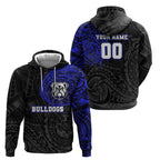 Personalized Canterbury-Bankstown Bulldogs Hoodie Polynesian Tribal Chest and Sleeve Tattoo