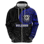 Personalized Canterbury-Bankstown Bulldogs Hoodie Polynesian Tribal Chest and Sleeve Tattoo